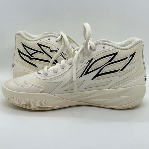 Puma MB.02 Jr Whispers Ivory & Black LaMelo Youth Size 6 - Picture 6 of 11